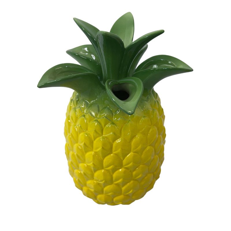 PINEAPPLE TROPICAL YELLO VASE 23X23X33CM