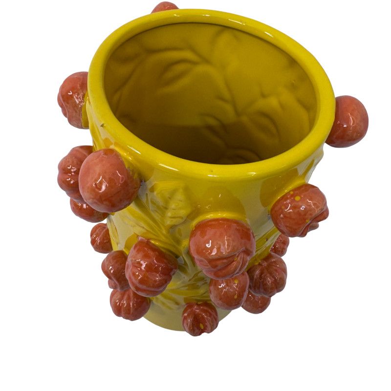 FRUIT MANDARIN YELLOW CILINDER 21X31CM