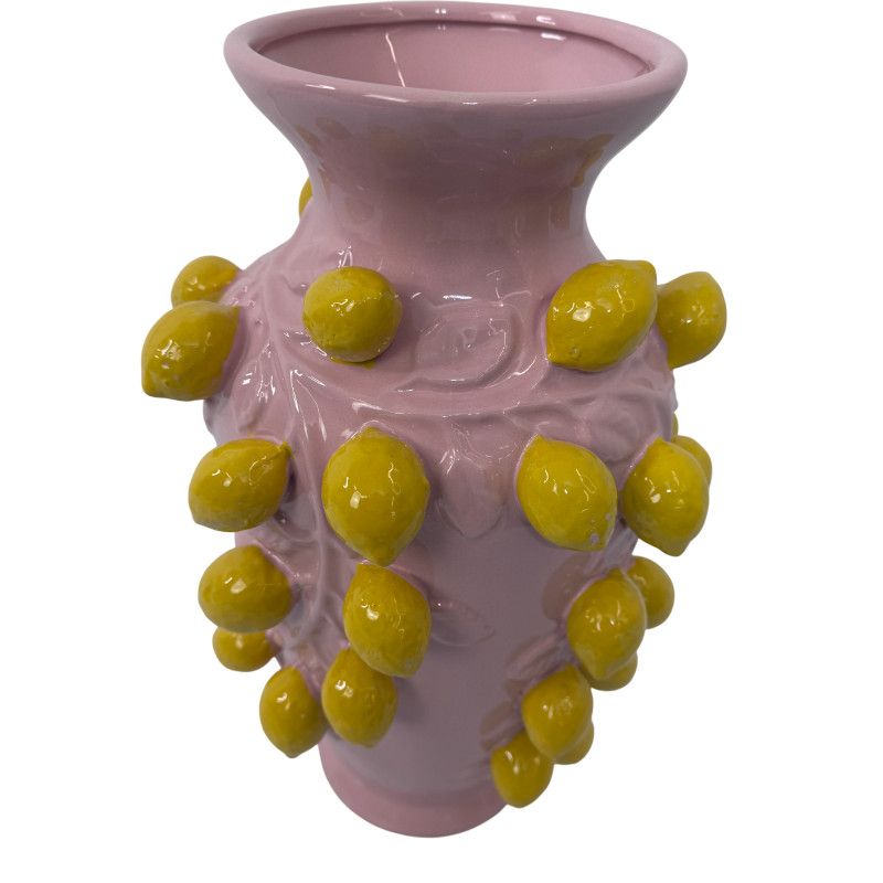 FRUIT LEMONLIGHT PINK VASE 24X38CM