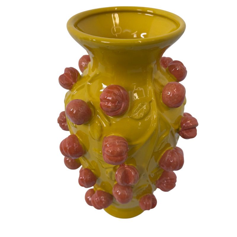 FRUIT MANDARIN YELLOW VASE 24X38CM