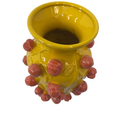 FRUIT MANDARIN YELLOW VASE 24X38CM