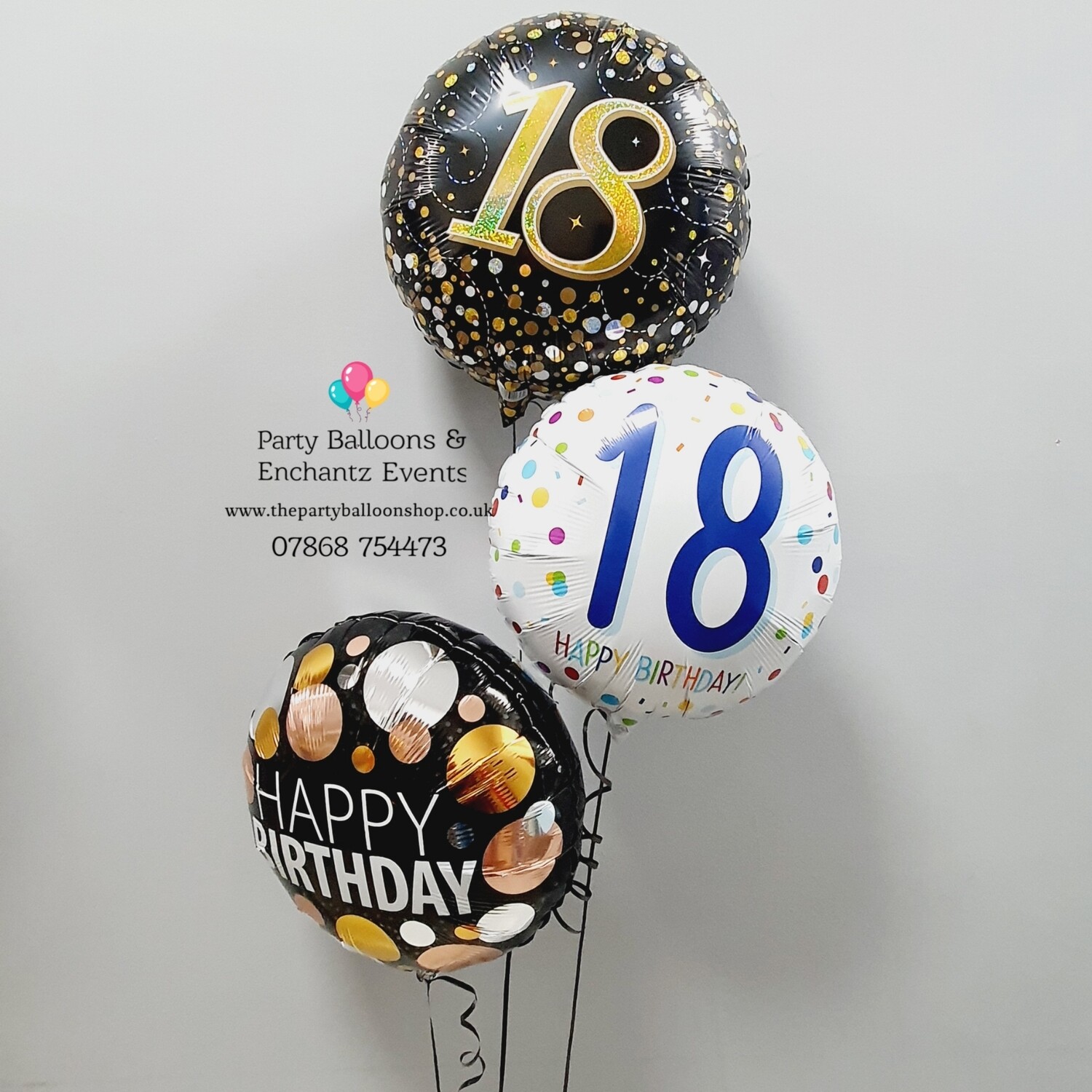 Foil Balloon bouquet with 3 Balloons