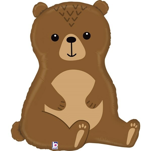 Sitting Woodland Bear 34" Foil Balloon