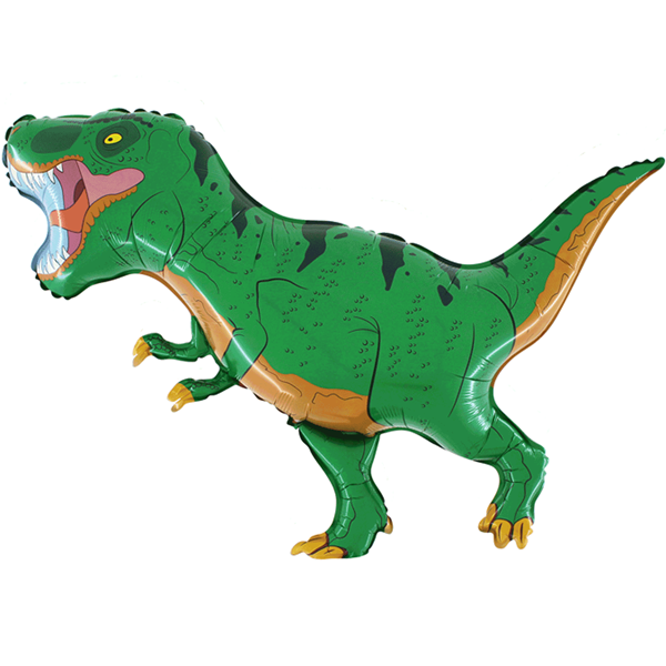 Green T-Rex Dinosaur 40" Foil Balloon
