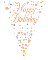 Rose Gold Happy Birthday Flag Bunting