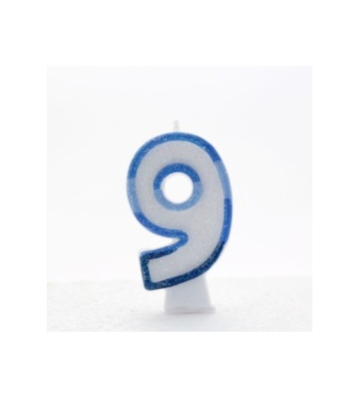 BLUE number 9 candles