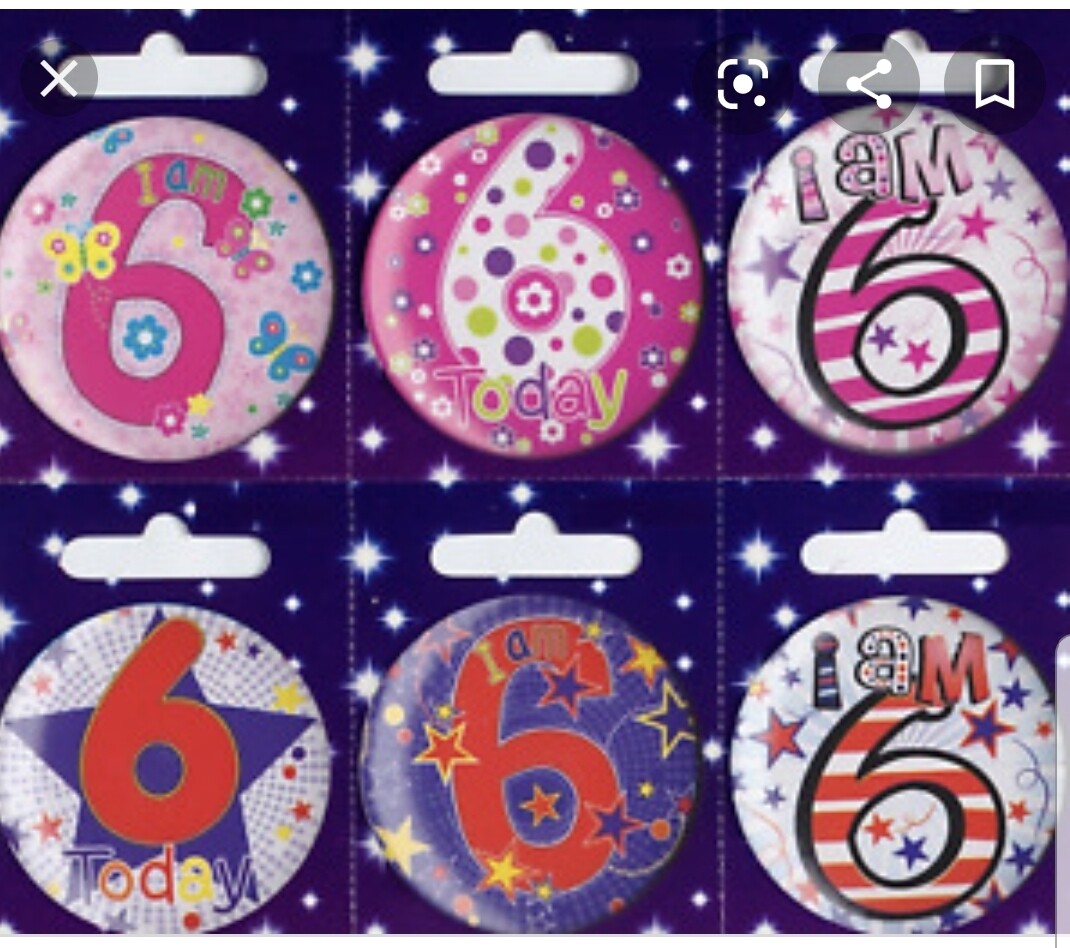 Selection of ages from 1 to 15 in all colours