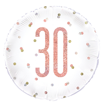 Rose Gold Glitz 30th Birthday 18" Foil Balloon