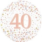 Rose Gold Glitz 40th Birthday 18" Foil Balloon