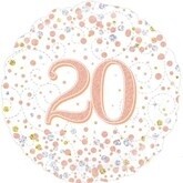 Rose Gold Glitz 20th Birthday 18" Foil Balloon