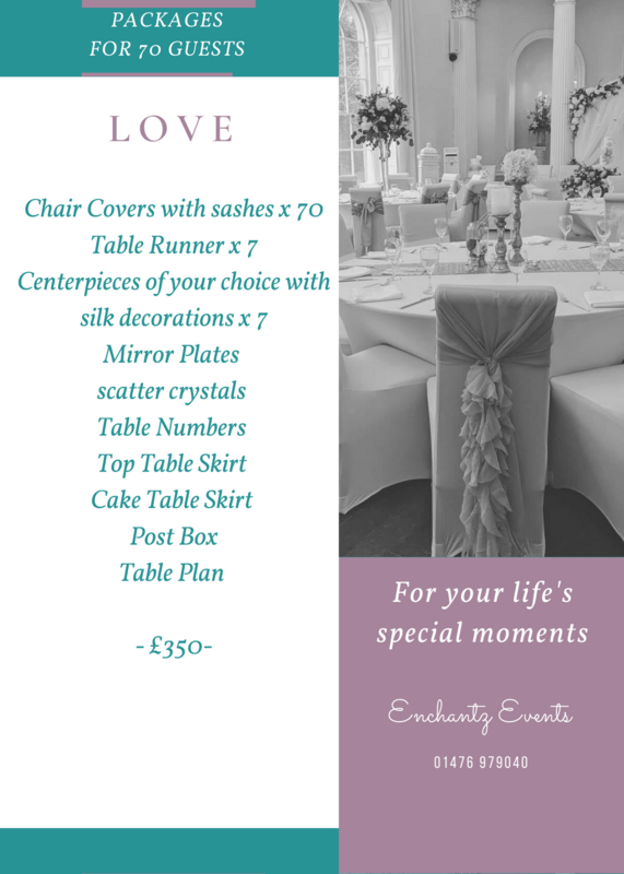 70 GUESTS - LOVE package