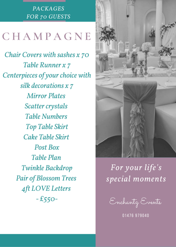 70 GUESTS - CHAMPANGE package
