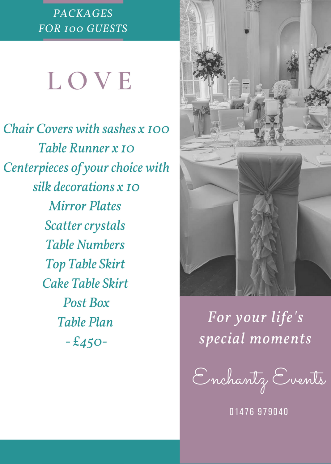 100 GUESTS - LOVE package