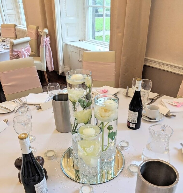  3 Cylinder Vase Centrepiece Hire