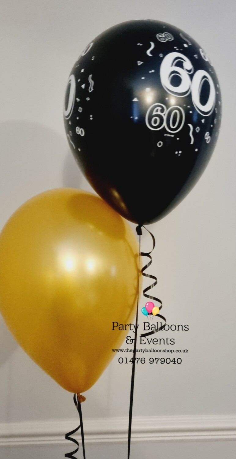 Latex Balloon Cluster with 2 Balloons
