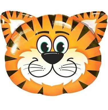 Tiger Face 30" Foil Super Shape Balloon
