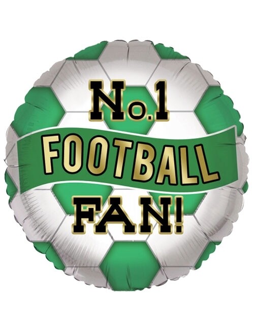 No 1 Football fan foil balloon - Green 