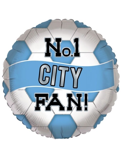 No 1 City fan foil balloon 