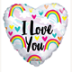 I LOVE YOU Rainbow foil balloon 