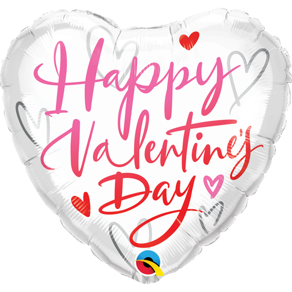 Happy Valentine's Day Script foil balloon 