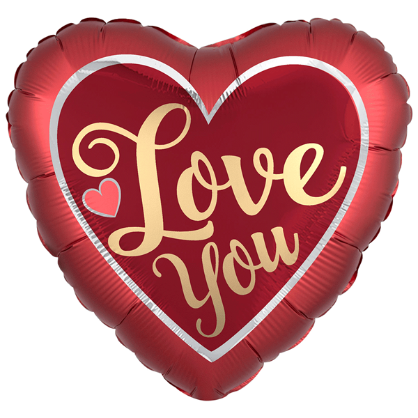 Large I Love You 28in foil balloon 