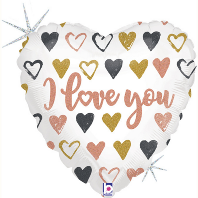 I Love You Rose Gold foil balloon 
