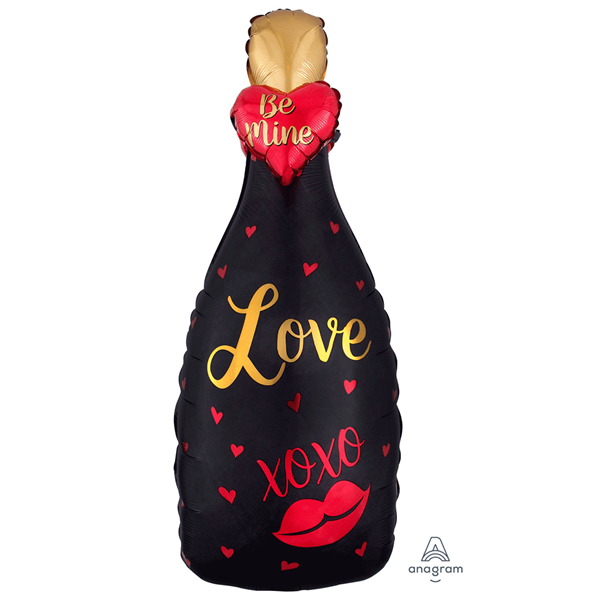 Valentine's I Love You bottle 35in Foil Balloon 
