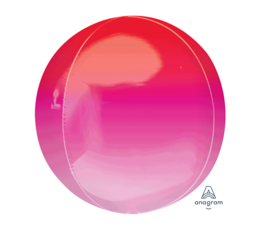 Pink & Red Ombre Orbz Balloon