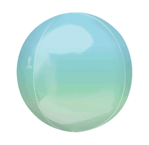 Blue & Green Ombre Orbz Balloon