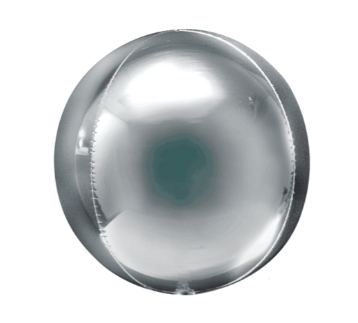 Metallic Silver Orbz Balloon