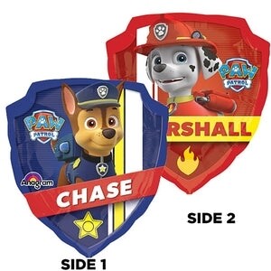 Paw Patrol double sided foil balloon- Chase Marshall Super Size