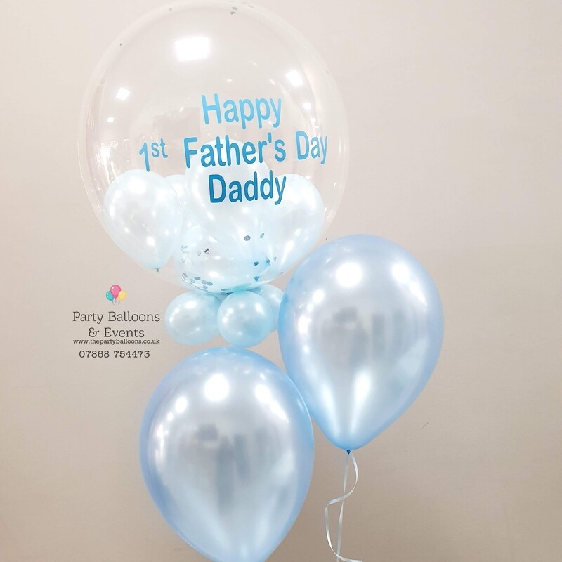 Personalised Father's Day Bubble Balloon bouquet 