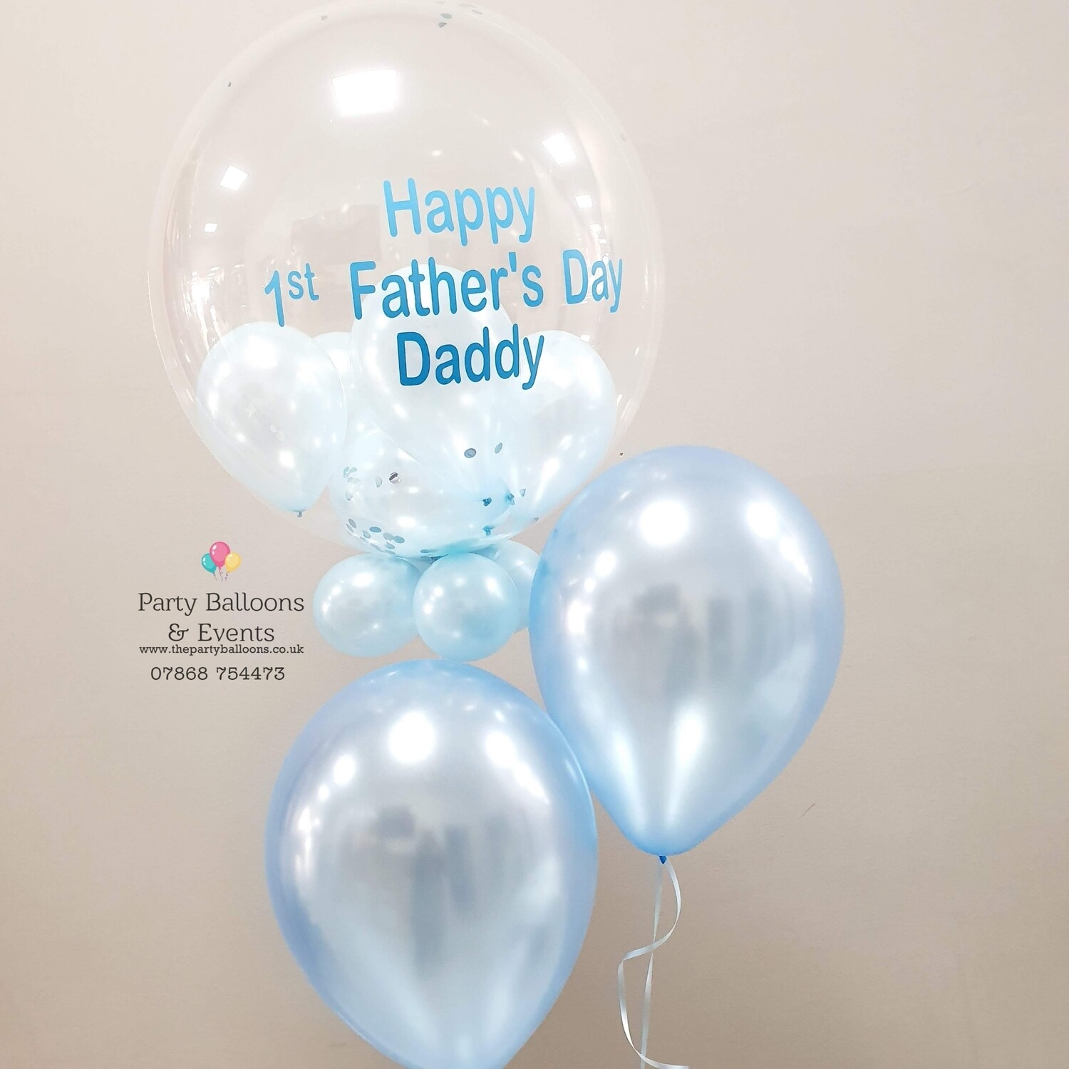 Personalised Father's Day Bubble Balloon bouquet 