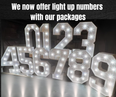 5ft LIGHT UP NUMBERS