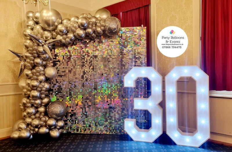 Shimmer Backdrop hire - SILVER