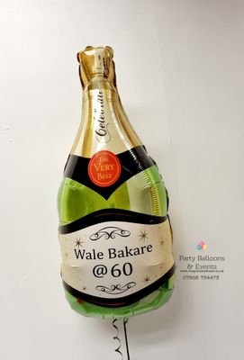 Personalised Champagne bottle - Green