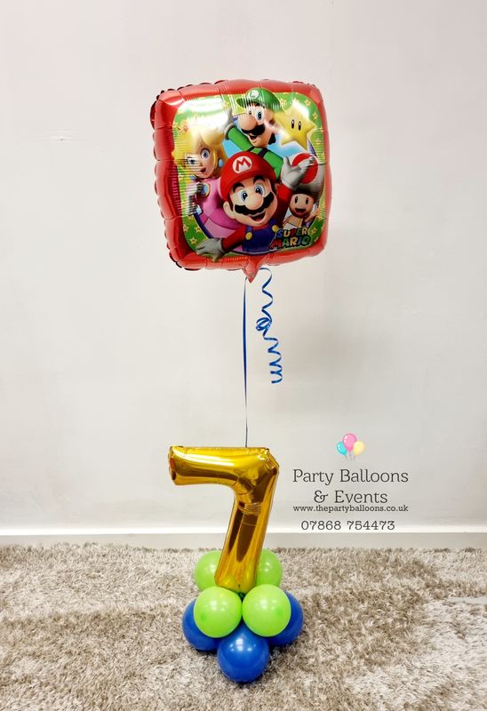 Single foil balloon display 