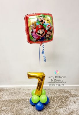 Single foil balloon display 