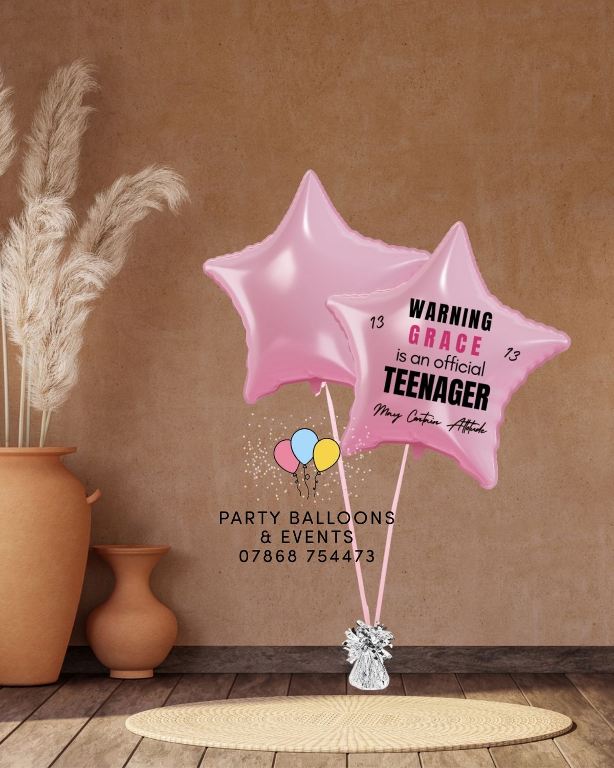 Official Teenager Foil Balloon cluster 