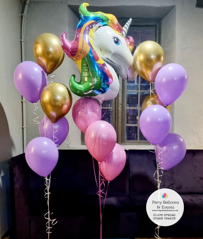 Tri of Unicorn Party Bouquets