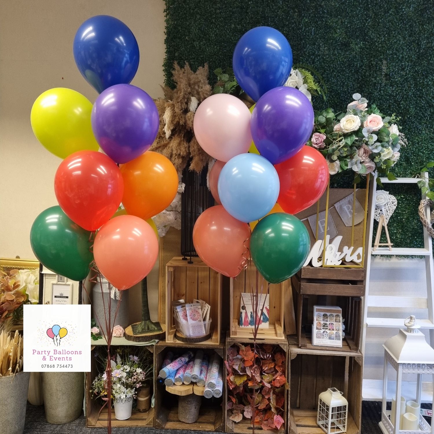 Latex Balloon Cluster with 10 latex balloons