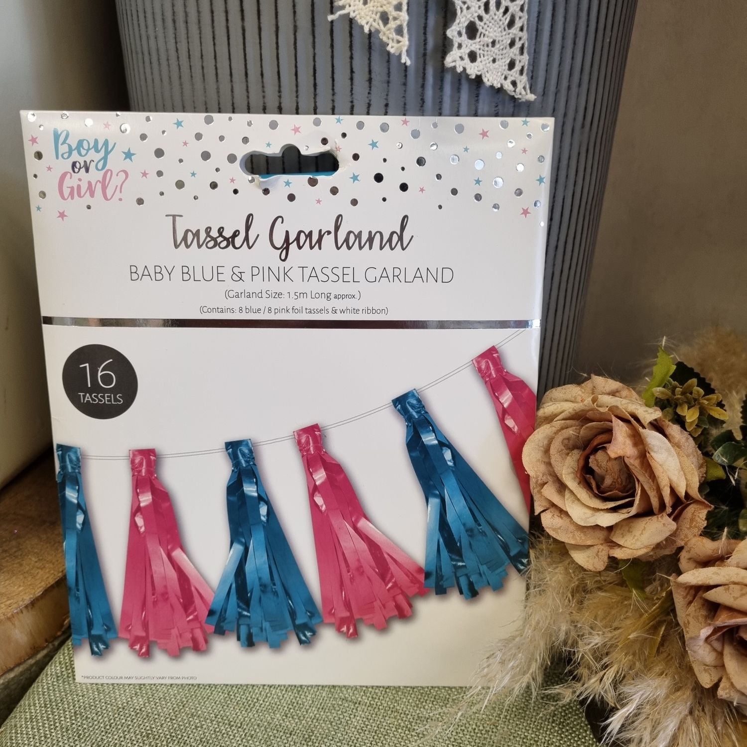 Tassel Garland Pink & Blue
