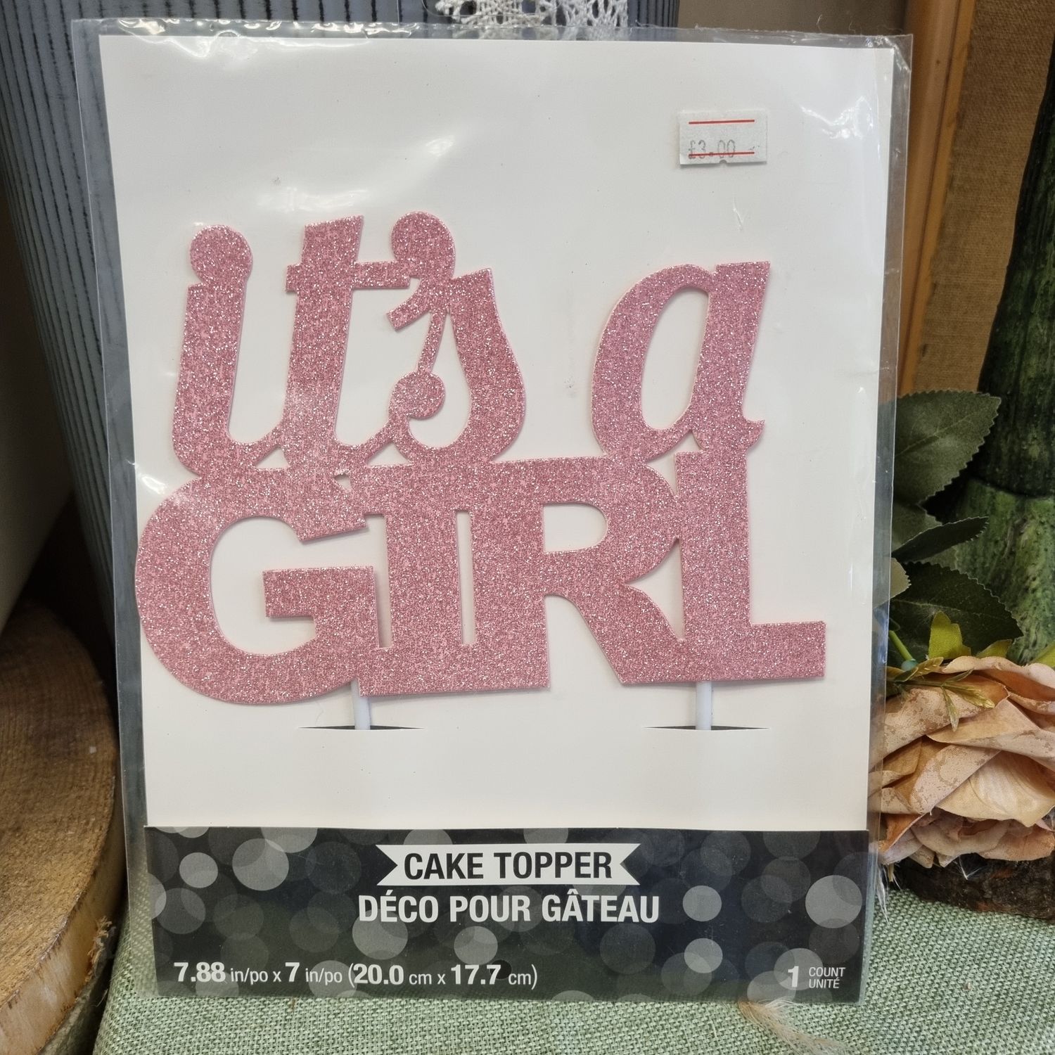 It's a Girl cake topper