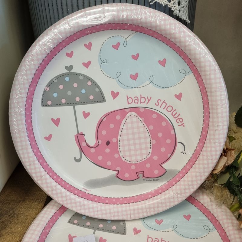 Baby shower paper plates