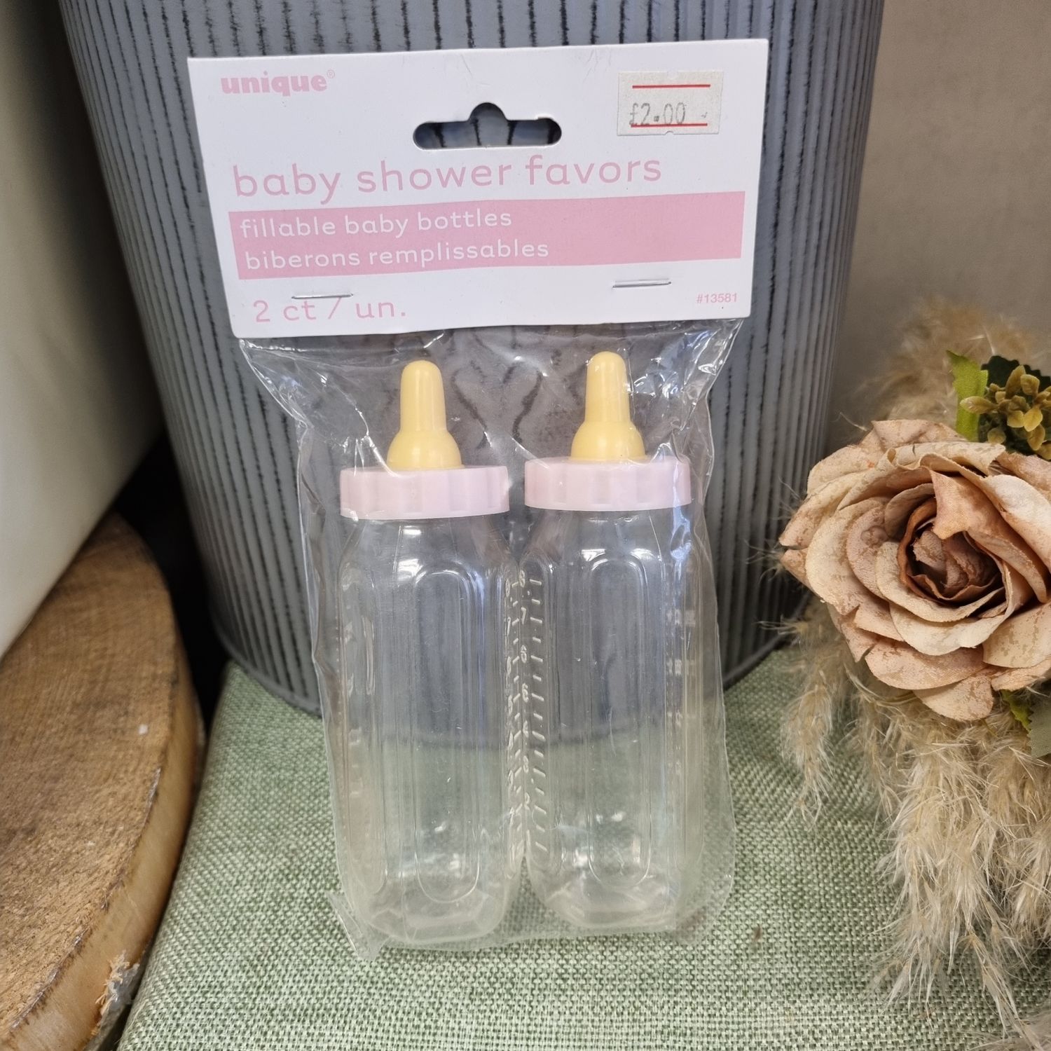 Fillable baby bottle favors