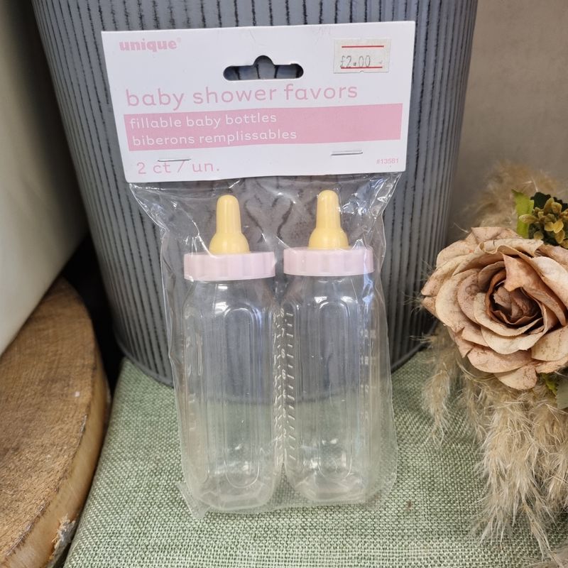 Fillable baby bottle favors