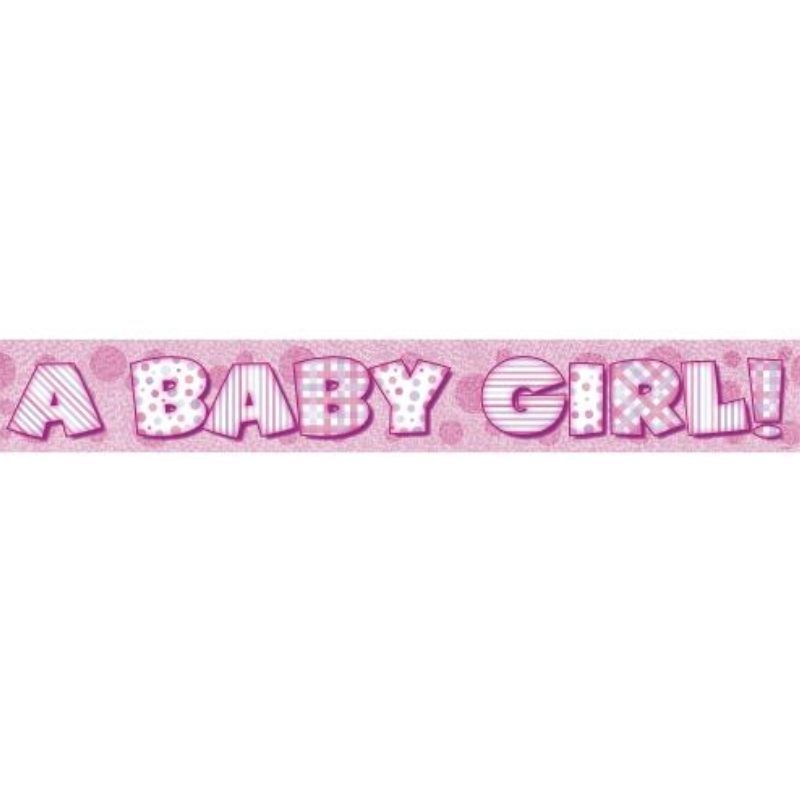 A Baby Girl foil banner