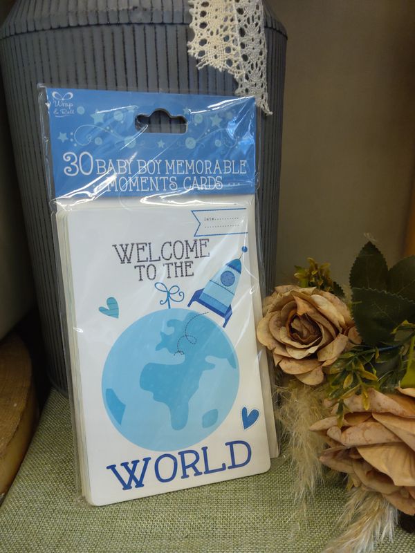 Baby Boy Memorable Moments Cards