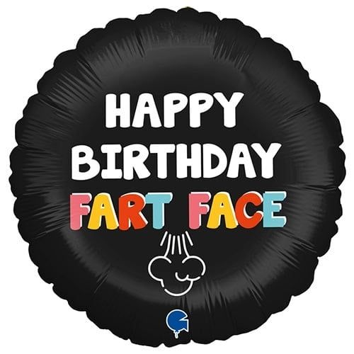 Happy Birthday  FART FACE foil balloon