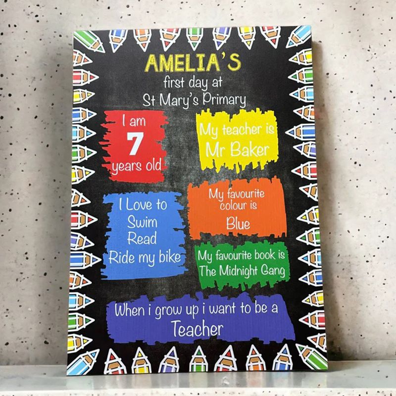 First day of school board A3 size